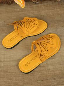 Kids Fashion Casual Outdoor Symmetric Butterfly Soft Bottom Non-Slip Slippers Children Spring Summer Beach Sandals