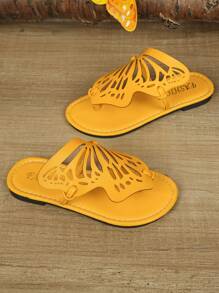 Kids Fashion Casual Outdoor Symmetric Butterfly Soft Bottom Non-Slip Slippers Children Spring Summer Beach Sandals
