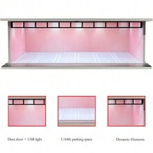 Meiduoxing 1:64 比例 3D 模型停车场组件,带 LED 灯,车库背景展示场景套装,汽车玩具车库收纳 - 彩色 - 查看 18