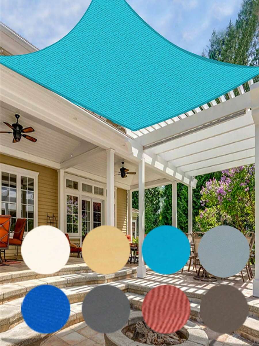 1pc Sun Shade Sail Breathable Rectangle Triangle Canopy UV Block Cover  Four Seasons For Outdoor Patio Backyard Garden