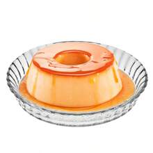 Prato Fundo Boleira Pudim Com Borda Alta 30cm Fruteira Vidro - Transparente - Visão 1