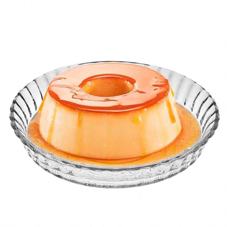 Prato Fundo Boleira Pudim Com Borda Alta 30cm Fruteira Vidro - Transparente - Visão 1