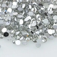 1000pcs Flat Back Resin Rhinestones, Resin Crystals, Round Flat Bottom Resin Gems, For Accessories, Shoes, Clothes, Cosmetics, Bags, Handmade DIY Art Decorations