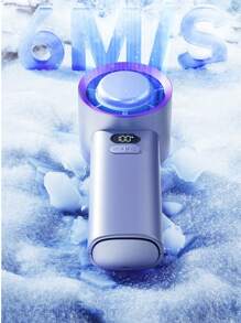 haoss Rechargeable 4000mAh Portable Handheld Electric High-Speed Outdoor Round Handheld Fan, 100 Levels High Power, Instantly Cooling