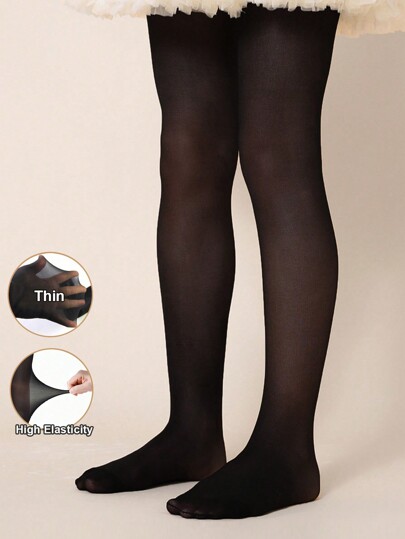 Collants de ballet fins pour enfants, collants de danse pour filles, haute élasticité, leggings, bas pour enfants, collants de ballet noirs pour le printemps et l'automne