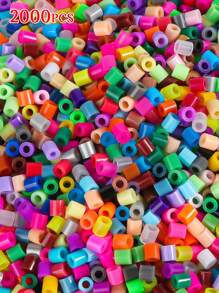 5000 Stück 5mm Bügelperlen DIY Set, 24 Farben Vergoldete Pixel Art Perlen, 3D Puzzle Schmuckbasteln Handgemachtes Geschenk Bügelperlen Set