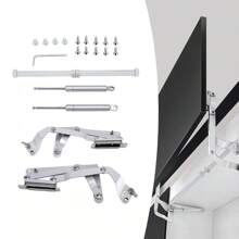 Hinges Up Stay Door Lift Hardware Fitting Pneumatic Arm Door Mount Cabinet Door W/ Adjustable Bracket Pneumatic Arm Hinge