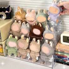 1pc Transparent Acrylic Tiered Display Stand For Plush Toys, Collectible Figurines, Key Chains, Width 2.75in, Suitable For Storing Items Less Than 2.75in Wide