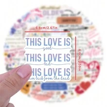 50pcs Inspirational Positive Energy Graffiti Stickers - Durable PVC Material, Non-Stick Paper, Suitable For Laptops, Refrigerators, Water Bottles, Mobile Phones And Luggage