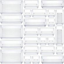 Kit 25 Modular Multipurpose Organizer Drawers Acrylic Crystal