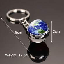 1pc 8 Planets Galaxy Moon Crystal Glass Keychain Pendant Keyring Gift Souvenir Car Accessories Bag Charm