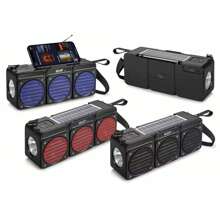 Radio Portátil AM/FM/SW: con Altavoz y Conector para Auriculares, Ideal para Interiores, Exteriores y Emergencias - Burdeos - Ver 5