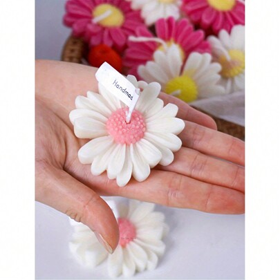 قالب سيليكون على شكل زهرة الأقحوان ثلاثي الأبعاد لصناعة الشموع المعطرة والصابون والأشغال اليدوية من الراتنج الإيبوكسي - مستلزمات ديكور المنزل DIY - قطعة واحدة