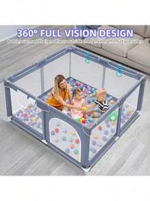 A Sturdy & Safe Playard Designed With Soft, Breathable Mesh For Ultimate Comfort And Visibility, Perfect Indoor & Outdoor Use, A Portable Baby Fence And Play Area For Babies, Baby Playpen,Toddlers, Crawling Infants, And Active Toddlers Alike,Safe &Portable, Release The Child's Nature, Baby Growth Goodies, Baby Need,Baby Stuff, Essential For New Mothers