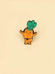 1pc Creative Carrot Shaped Cartoon Brooch - Multicolor - View 4