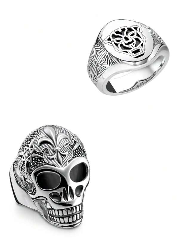 Herren Siegelring mit Leopardenmuster, modisch für den Alltag, ob Lässig oder geschäftlich