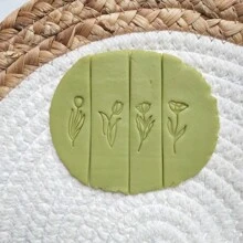 Molde de arcilla polimérica con forma de hoja fresca para hacer pendientes, herramienta de manualidades para dar forma y moldear colgantes con diseño de patrón de planta verde