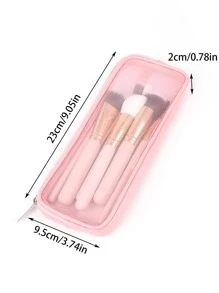 1 件纯色网眼化妆刷收纳袋，现代便携式纤维化妆品收纳袋，适合旅行，护肤包洗漱包收纳袋，旅行必需品邮轮必需品宿舍必需品，圣诞礼物，妈妈礼物，生日礼物，送给朋友和老师的礼物，家居装饰，浴室客厅卧室装饰，浴室收纳袋，珠宝收纳袋，唇油收纳袋，指甲油收纳袋化妆包收纳化妆品收纳袋化妆盒