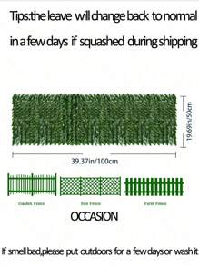 1pc Artificial Fence Ivy Leaf Decor, Suitable For Outdoor/Indoor Railing, Balcony, Garden, Home Wall, Room Decoration Privacy Screen (Note: May Have Odor) - Multicolor - View 6