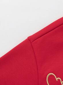 Balabala 2025新年卡通印花圆领长袖休闲卫衣，适合年轻女孩 - 紅色 - 查看 8