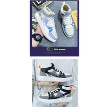 DALHIA Men's White Grey Athletic Shoes Basketball Shoes Walking Shoes Running Shoes New Spring Summer Styles - 灰色 - 查看 3