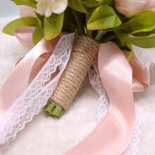 1pc Spring Bridal Bouquet Wedding Bouquets For Bride Flower Bouquets Bouquet For Wedding Bouquet For Bride Rose Bouquet Bridal Holding Flowers Wedding Supplies Outdoor Plastic Artificial Flowers Bridesmaid Bouquets