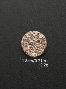 Set de 6/12 botones metálicos redondos con textura de piedra convexa, botones decorativos versátiles para abrigos, suéteres, chaquetas informales, zapatos, sombreros, manualidades DIY