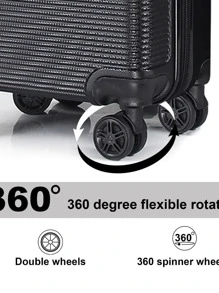 The Traveler 3-Piece Luggage Set (28", 24", & 20" Carry On) - Black