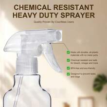 2 Pcs Plastic Spray Bottles, 6.8 Oz,250ml Mist & Stream, Heavy Duty Spraying, Empty Water Spray Bottle For Cleaning Solutions, Essential Oils, Hair, Plants, BBQ, Cat Dog Behavior Correction (Clear)