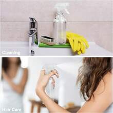 2 Pcs Plastic Spray Bottles, 6.8 Oz,250ml Mist & Stream, Heavy Duty Spraying, Empty Water Spray Bottle For Cleaning Solutions, Essential Oils, Hair, Plants, BBQ, Cat Dog Behavior Correction (Clear)