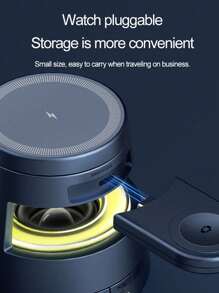 5 In 1 Wireless Charging Station Cube With Night-Lamp, Wireless Speaker, 15W Travel Stand, 3 In 1 Fast Charge Multiple Devices, Compatible With Iphone Series 16/15/14/13/12/11/X/8, AirPods 3/2 Pro, Apple Watch Series 8/7/6/5/4/3/2/SE And IQ Device.Christmas/Gifts//New Year's Day