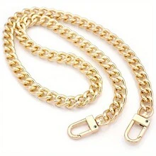 15-47 Inch Purse Chain Strap, Crossbody Aluminium Chain Handle, Shoulder Handbag Replacement Clutch Mini Pochette Accessories