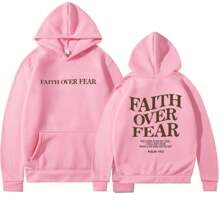 Faith Over Fear Christian Hoodie Christian Sweatshirt Jesus Hoodie , Hoodie Bible Verse Shirt Unisex Aesthetic Clothes,The Perfect Gift For A Christian Friend