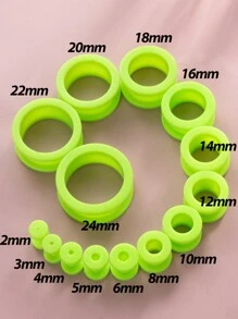 Fashion Body Jewelry Acrylic Pinkycolor Ear Gauges Y2K Jewelry Screw Ear Plugs Unisex Piercing Jewelry Suitable For Wearing Or As A Gift