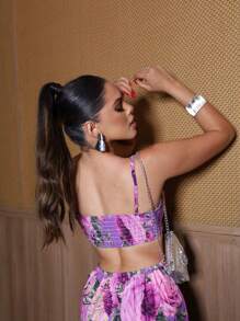 Long Dress With Waist Detail Leticia Candy (002) - Violet Purple - View 3