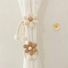 2 pièces Embrasses de rideau avec perles, supports de rideau de décoration pour la maison, pour la chambre à coucher et le salon