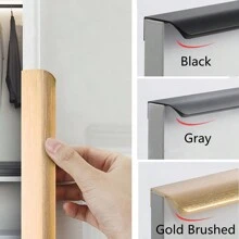 1 Stück Aluminium-Legierung unsichtbare Möbelgriffe seitliche Montage ohne Bohren für Kleiderschrank Schrank Schubladen Knöpfe Möbelbeschlag