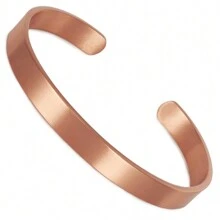 Pure Copper Bracelets For Women Men Unisex Adjustable Open Cuff Bangles Female Resizable Jewelry Metal Soft