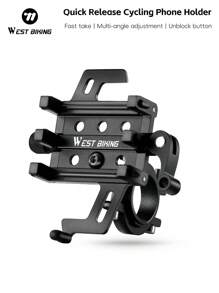 WEST BIKING WEST BIKING Fahrrad Handyhalter aus Aluminium-Legierung mit 7 Griffen, stoßfester Lieferung Navigations-Halterung, Fahrrad Zubehör
