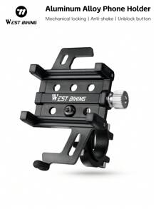 WEST BIKING WEST BIKING Fahrrad Handyhalter aus Aluminium-Legierung mit 7 Griffen, stoßfester Lieferung Navigations-Halterung, Fahrrad Zubehör
