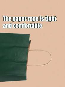 沙特 5/10 件绿色纸质礼品袋，派对用简约纯色礼品包装袋，礼品袋，派对用现代纸质礼品包装袋，深绿色牛皮纸购物袋，方形厚底，沙特国庆节的理想选择