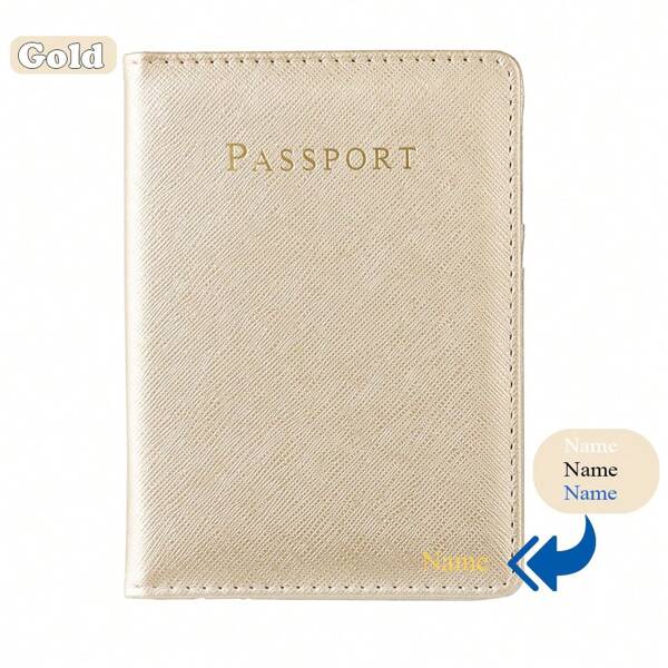 [Pedido personalizado] Capa para passaporte de PU fino de alta qualidade personalizada Acessórios de viagem Porta-passaporte, Porta-bilhete, Porta-cartão de crédito, Carteira, Unissex, Personalizável