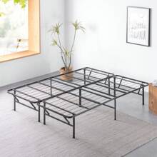 Zinus Spa Sensations 14" Smartbase® Adjustable Tool-Free Setup Bed Frame, Adult, Queen To King - 黑色 - 查看 5
