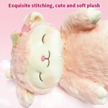 Miniso Juguete de peluche suave de corderito blanco - Peluche acogedor y abrazable - Ideal para la colección de las señoras (1 PIEZA)