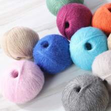 Bolsa de fios variegados de 6 fios - Mudança gradual de cor e mistura de renda de 50% acrílico, 30% alpaca, 20% angorá para tricô e crochê faça você mesmo, suéteres, xales e jaquetas da moda outono e inverno