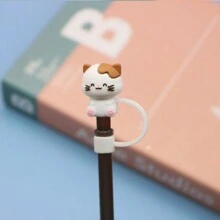 1/8pcs Cartoon Shaped Silicone Straw  Cover For Cup,Reusable Straw Cover Airtight And Dustproof Drinking Straw Cover Splashproof Straw Cute Cover Accessories Home Room Decoration Party
