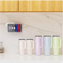 2 piezas Organizador de tapas de turmix mejorado, gancho para tapa de turmix Yeti, gancho autoadhesivo o para perforar para tapas de turmix para organizadores y almacenamiento de cocina, regalos de cumpleaños, aniversarios de bodas, decoraciones de Halloween, disfraces de Halloween, decoración de otoño, decoración de festivales, Navidad
