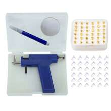 Ear Piercing Kit Professional Ear Piercing Gun With 36pcs Alloy Earrings Stud For Salon Home Use - Small Blue Gun + 36 Earrings In a Box - View 18