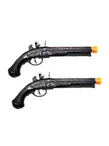 Pistola de Pirata do Caribe de Plástico, Brinquedo de Cosplay de Pirata, Acessório e Brinquedo de Arma para Fantasia de Personagem de Halloween, Acessório para Peça de Teatro, Festa e Festival, Adequado Tanto para Homens Quanto para