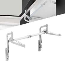 Hinges Up Stay Door Lift Hardware Fitting Pneumatic Arm Door Mount Cabinet Door W/ Adjustable Bracket Pneumatic Arm Hinge